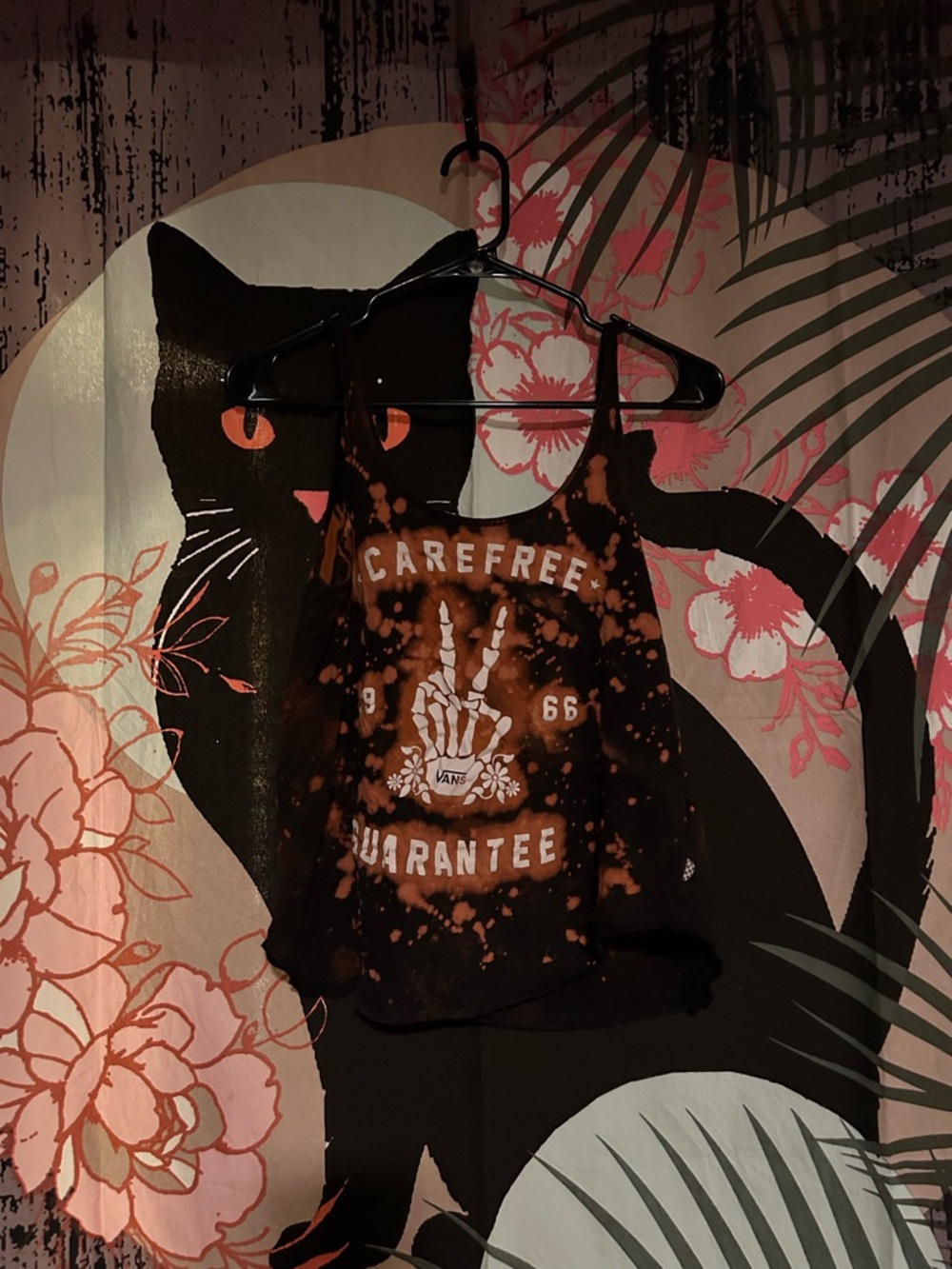 Vans Black & Rust Bleached 'Carefree Guarantee' Tank